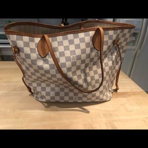 Authentic LOUIS VUITTON Neverfull GM canvas white